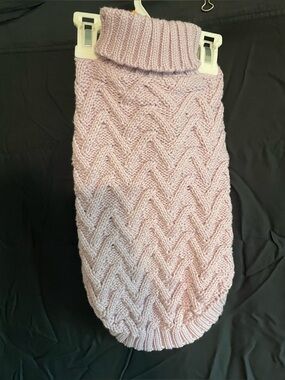 Dog Cable Knit Turtleneck Sweater